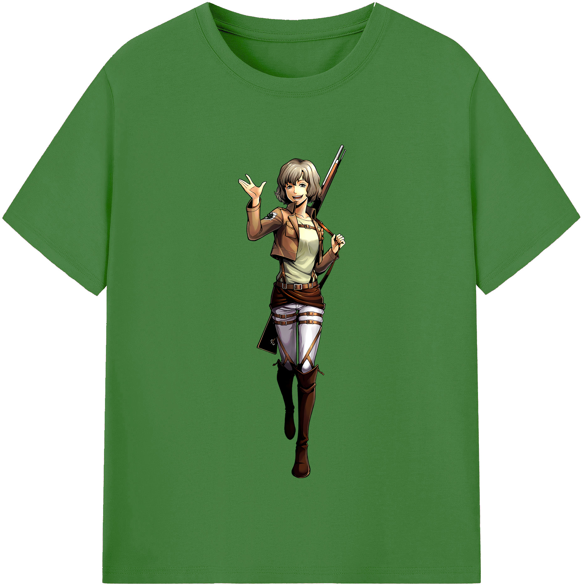 （画像用） 進撃の巨人 ヒツチ Attack on Titan Hitch レディースカジュアルプリントTシャツ（綿100％）